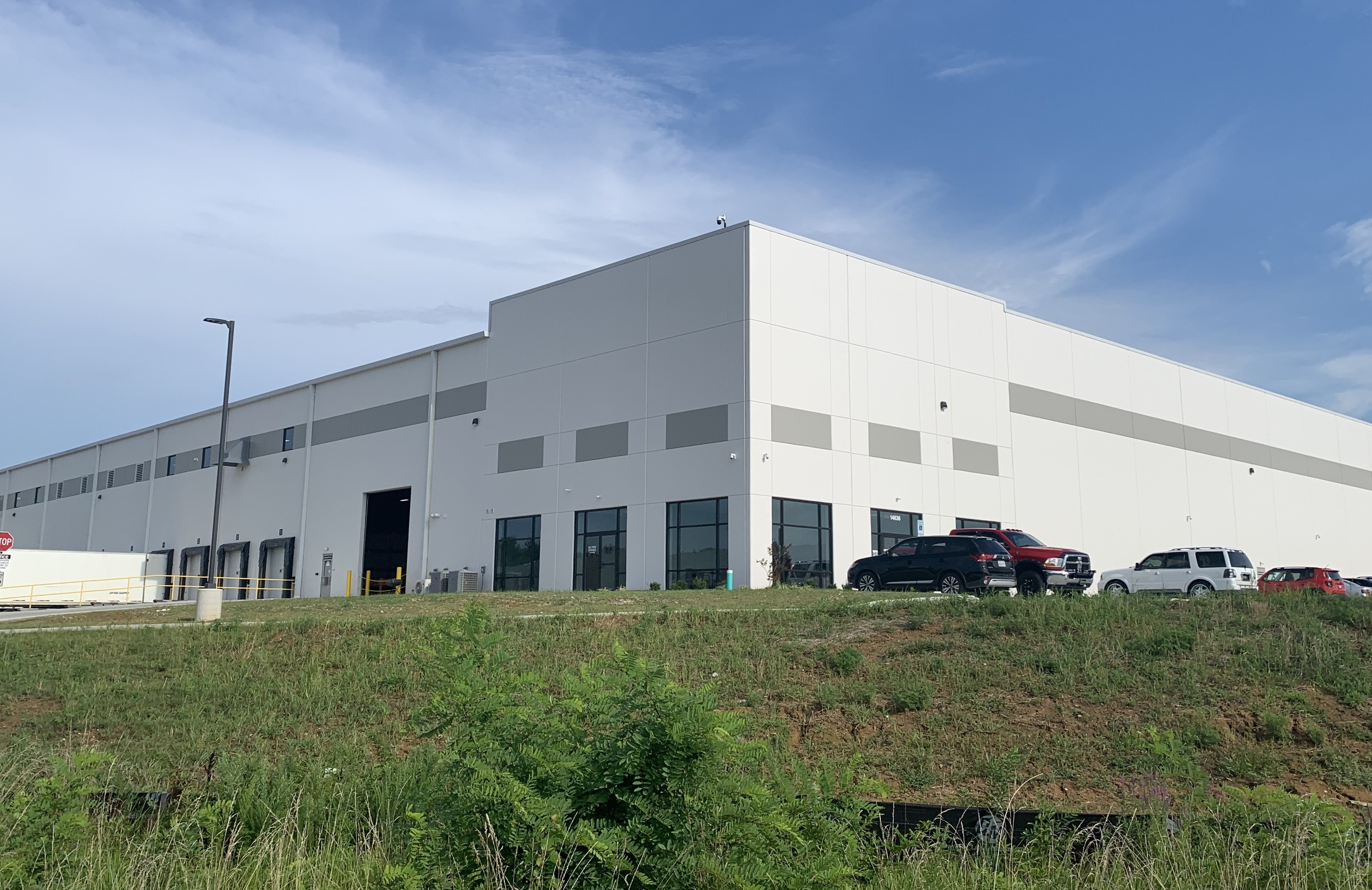 Aerial of North Warrick Industrial Park shell building.