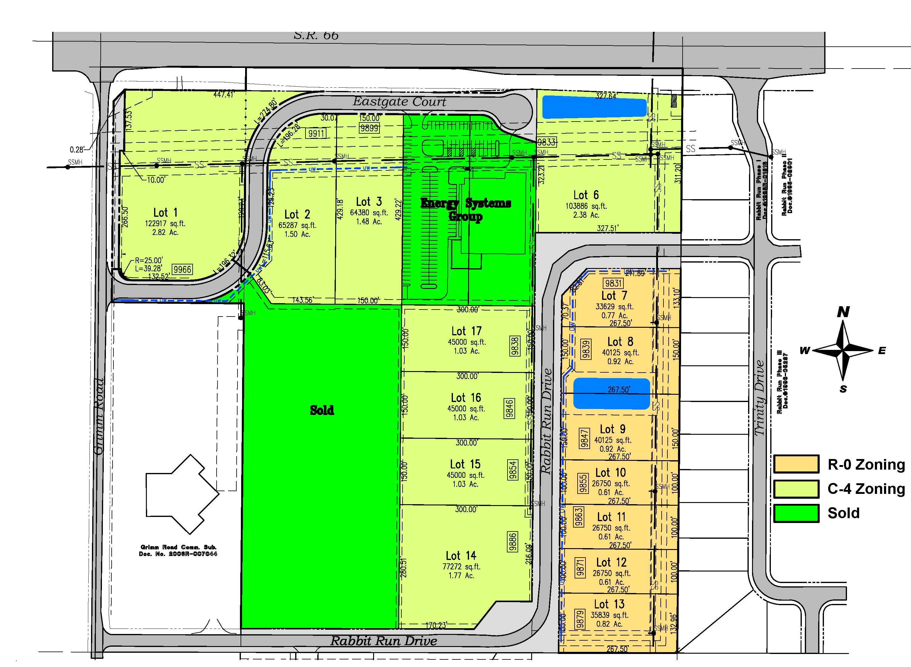 Gateway Business Park multi-lot development map.